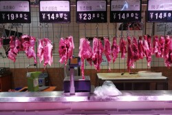 How will China's options at the meat counters change as pork becomes more expensive and hard to find?