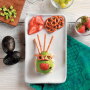 Dole Food Co.’s recipe for ‘Chicken Stuffed Roz Heads’ ties in to the Pixar film ‘Monsters Inc.’ and the company’s campaign to help kids overcome their fear of ‘scary fruits and vegetables.’
