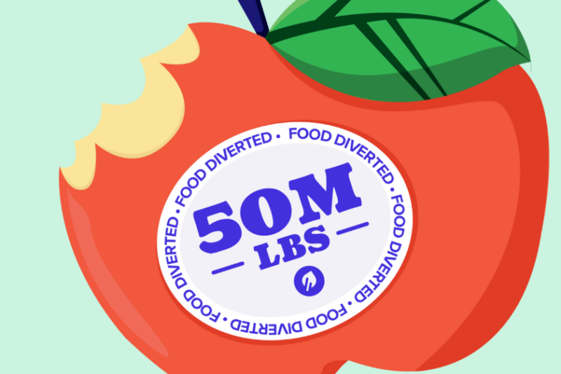 apple graphic with 50M lbs words