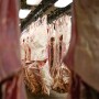 Beef carcasses.