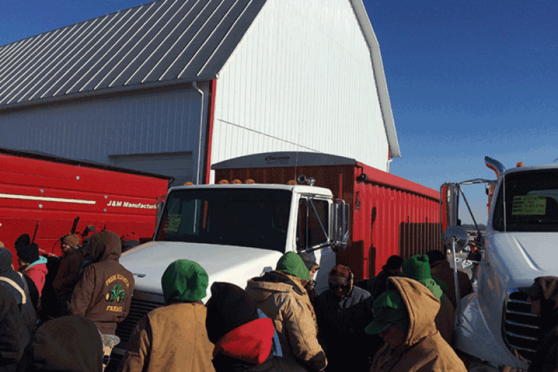 at a central Ohio farm auction Wednesday