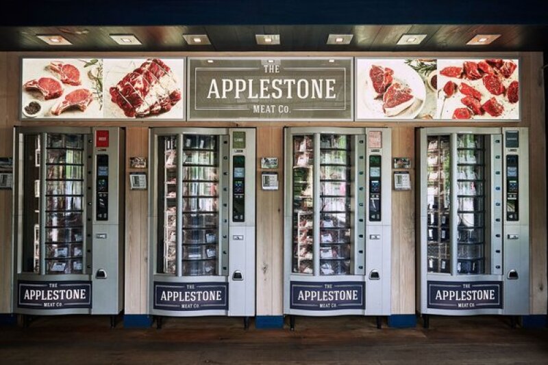 The appeal of a vending machine is that it delivers food you can eat on the spot, like peanut M&M’s, potato chips, cookies, or soda. But one meat company thinks strip steaks and pork chops should be offered.