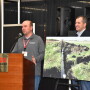 Mike Ehlers, a pig farmer from Marathon, Iowa, discussed how they installed a bioreactor on their pork farm Wednesday during a press conference at the Iowa Pork Congress.