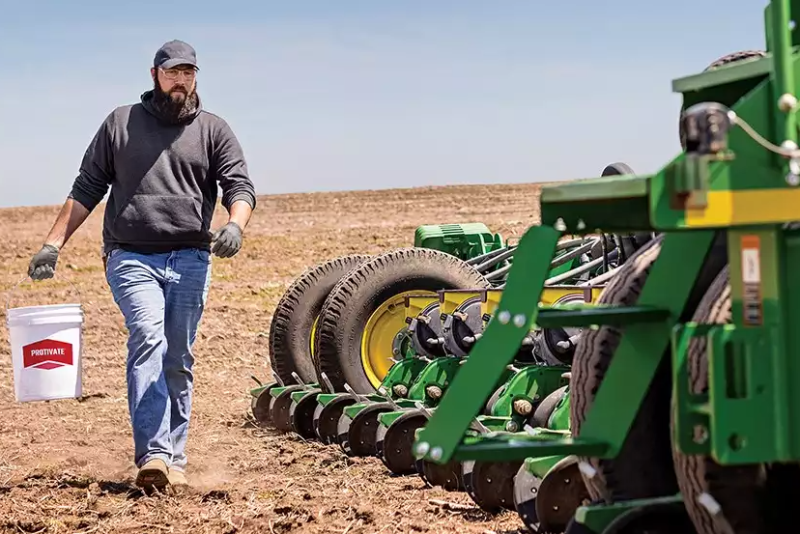 Protivate is formulated with a proprietary blends of nutrients that can be applied directly to the seed for corn, soybean, cotton, wheat, canola, and alfalfa crops. 