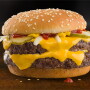 McDonald's fresh beef double Quarter Pounder.