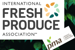 two logos with leaf background