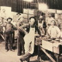 Sunkist packers take a break for a photograph at the Placentia packinghouse around the 1920s.