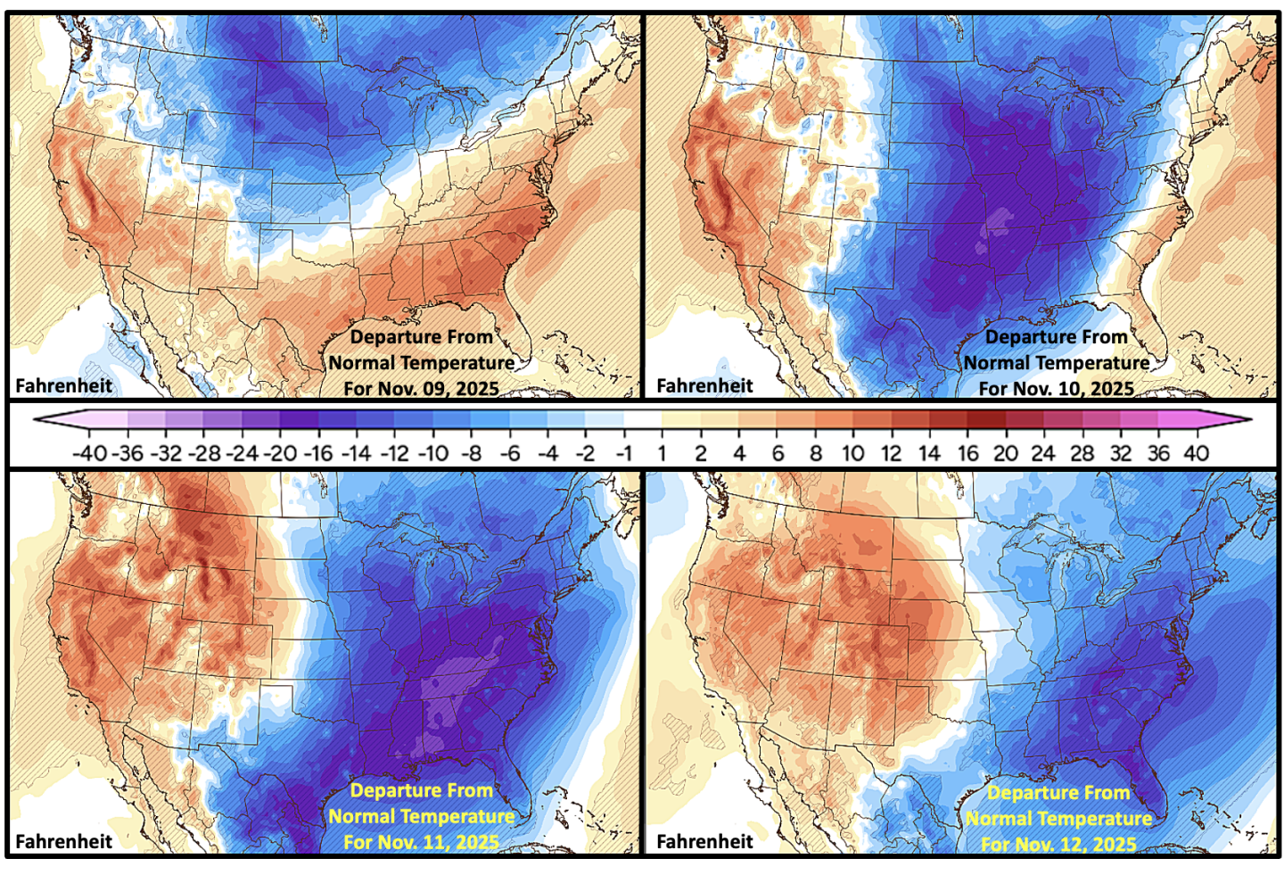 Normal Jet Stream Pattern Arctic Blast to Bring Single-Digit Temps to Northern Plains, Freezes ...