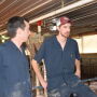 Conversation between employees on pig farm at The Maschhoffs
