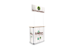 Wholesum's Fair Trade Roadshow features a kiosk for in-store demos and sampling to inform consumers about what Fair Trade programs and products.