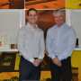 Chris Maisonneuve (left), business development manager at Progressive Systems and Packaging Products, and Mikah Thorne, president of Canadian Corrugated Systems, recently announced a partnership.