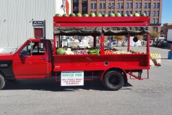 Peter Machi's replica of a produce huckster truck common decades ago.
