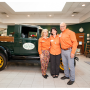 At an event celebrating Kegel's Produce's 70th anniversary, President Suzanne Myers (from left), Dawnne Monka, assistant to the chief operating officer, and Kenny Myers, chief operating officer, pose with a vintage truck.