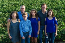 April and Kenton Javorsky farm in Oklahoma with their children (from left) Phil, Kim, Wesley and Wesley’s fi ance, Melissa Valencia. They have scaled back the size of their crop operation and farm what they can manage as a family.