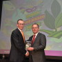 Troy Johnson of Wilbur-Ellis transfers the chairperson role of the Ag Retailers Association to Rod Wells of Growmark.