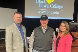 Dan Shike, Dan Hoge and Jennifer Shike at Black Hawk College East Campus