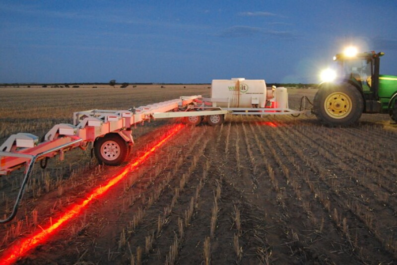 WEEDit allows chemical application solely to green matter, rather than spraying bare dirt, light of day or dark of night.