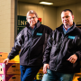   John Vena and Dan Vena lead a century anniversary at their store at the Philadelphia Wholesale Produce Market.