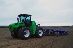 The AUGA M1 is the first hybrid biomethane and electric tractor for farm use and can run up to 12 hours.