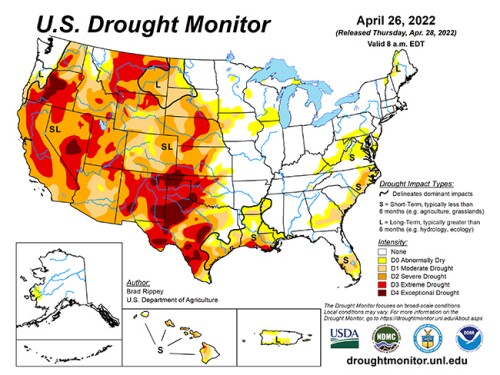 National Drought Monitor 4-28-2022