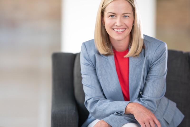 woman in blazer
