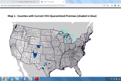 VSV continues to spread in Colorado, New Mexico and Texas, but has not appeared in any other states so far this summer.