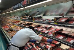 Retail meat case