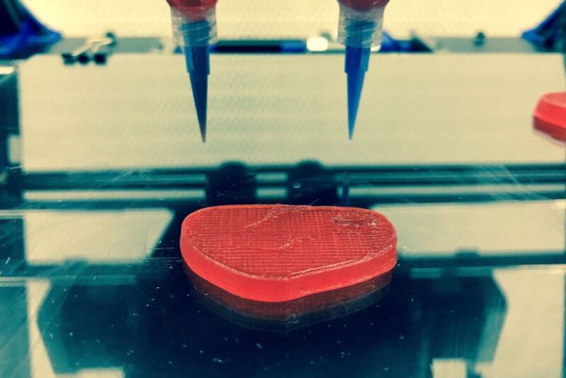 Novameat's 3D printing machine.