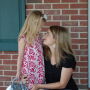 Jennifer Shike and daughter Olivia on first day of kindergarten