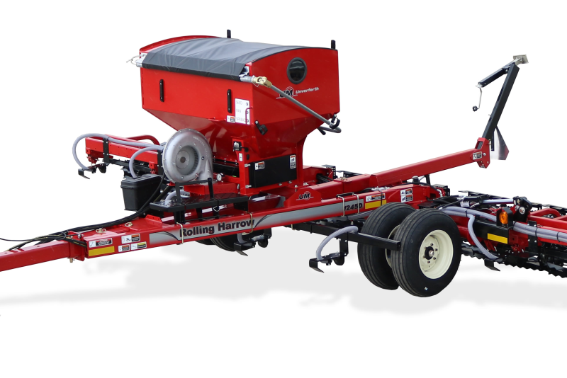 The new cover crop seeder option provides economical one-pass planting and incorporation with the Rolling Harrow soil conditioner by itself, or combined with a lead tillage tool for enhanced residue sizing and tillage.  