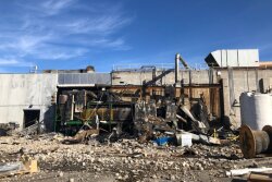 Damage to Cargill's Dodge City facility.