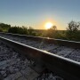railroad at sunset 
