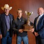  Pictured (l to r) are: Kevin Schultz, 2023 BIF vice president; Phil Braig, Douglas Lake Cattle Company manager; and Nevil Speer, Drovers columnist.