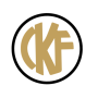 CKF in gold letters inside a white circle with a black border