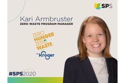 Kari Armbruster spoke at the Sustainable Produce Summit on Kroger's Zero Hunger|Zero Waste initiative.