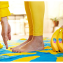 Twelve new fitness-related stickers are appearing on Chiquita bananas.