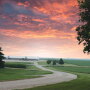 Pig Farm at Sunset