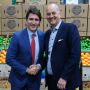 From left: Canadian Prime Minister Justin Trudeau and Canadian Produce Marketing Association Chair Colin Chapdelaine