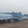 A burned down farm building.