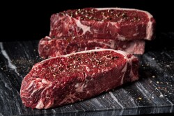 Certified Angus Beef strip steaks 