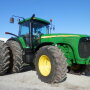 This 2002 John Deere 8420 sold on a May 4 farm auction in DePere, WI.