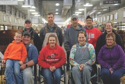 Horeshoe Hill Brown Swiss in Watertown, Wis., and Mapleton Valley Farms Milking Shorthorns in Oconomowoc, Wis., string their cows together at Expo. 