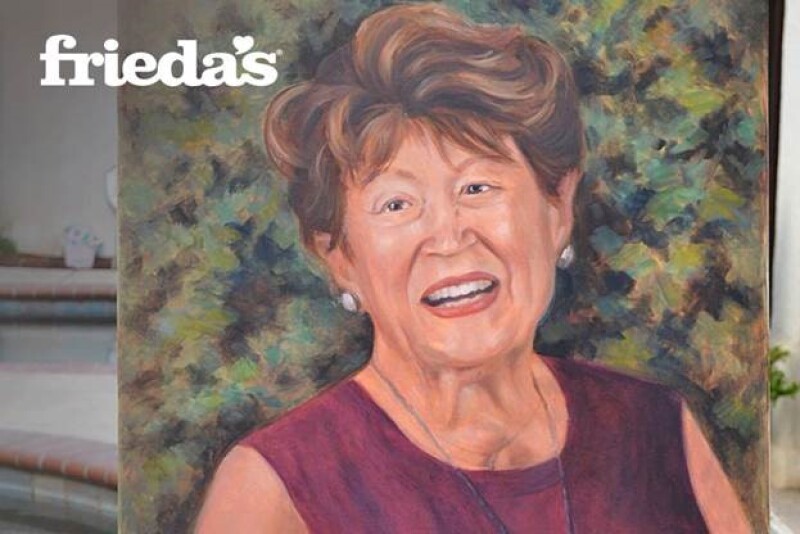  An oil painting of produce industry legend Frieda Rapoport Caplan will be displayed at the Ball Design booth at Fresh Summit