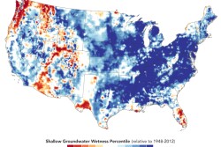 Soil moisture levels are running well above average across most of the continental United States.