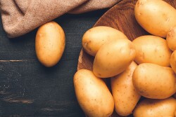Potatoes on a table