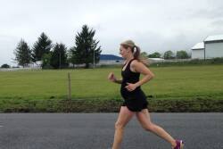 Oregon dairy woman running
