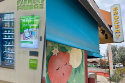 vending machine, grocery store pizzeria