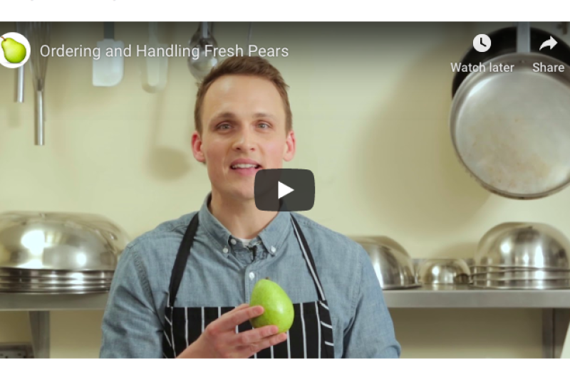 Pear Bureau Northwest is sending out videos to help school foodservice professionals.