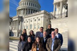 A group of the Hass Avocado Board's BOLD program stand outside the U.S. Capitol.