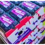 Fruit World's organic Thomcord grapes are available in 1-pound clamshells and 2-pounds paper totes.